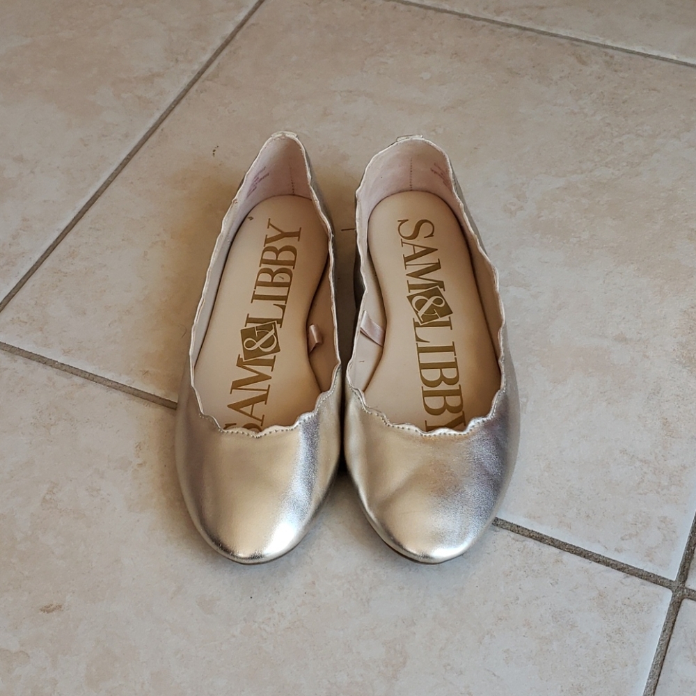 Sam & Libby Gold Ballet Flats